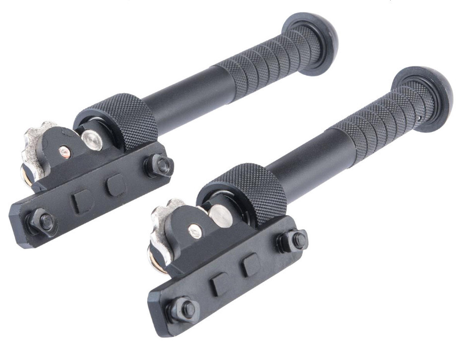 Adjustable Mlok Bipod Side Rail Direct Attach Folding Rifle 6.5''-9''Black Bipod