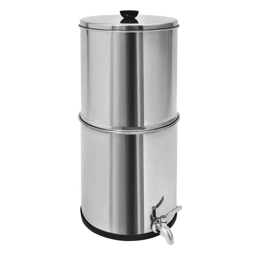 8.5L Gravity-Fed Water Filter Countertop Water Purification System w/2 Filters