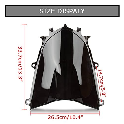 Motorcycle Windshield, Front Windshield Windscreen for YZF R6 600 2017 Chrome