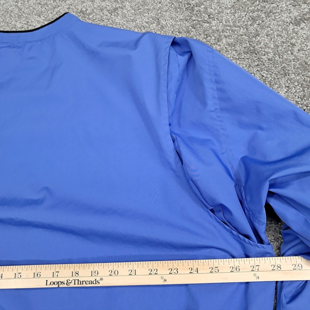 IZOD X-Treme Function Golf Windbreaker Mens XL Blue V-Neck Pullover Windshirt