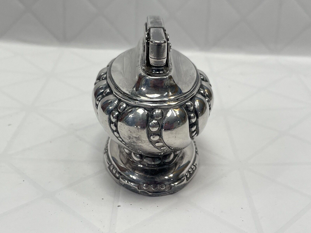 Vintage 1950's Ronson Crown Silver Plated Table Lighter UNTESTED