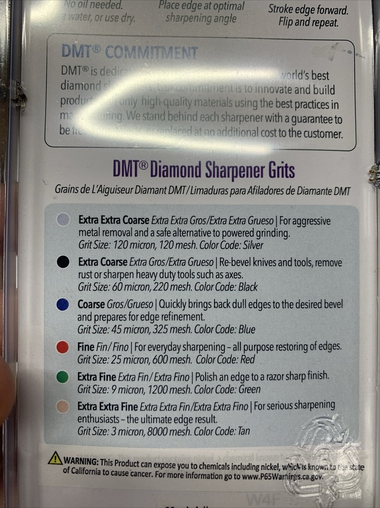 DMT Diamond Sharpener Extra Coarse Leather Sheath 4" W4X