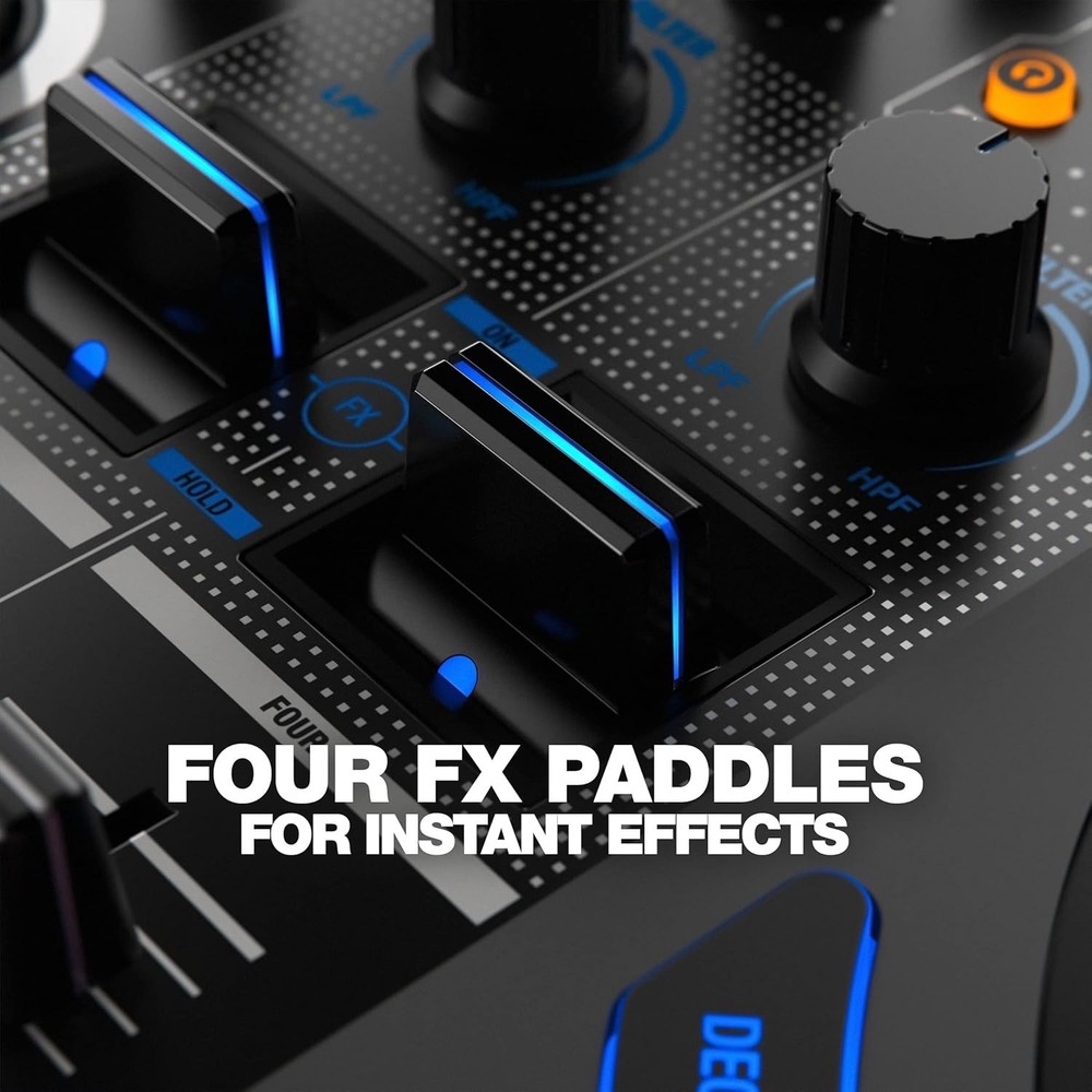 Pro 4-Channel DJ Controller with Enhanced Jog Wheels & Multi-Mode Performance