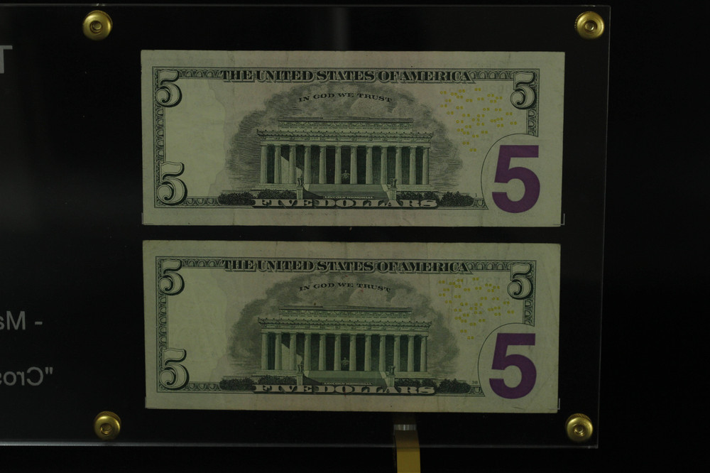 RARE $5 Error Pair – 2017A + 2021 * Low Run Star Note – Matching Misaligned