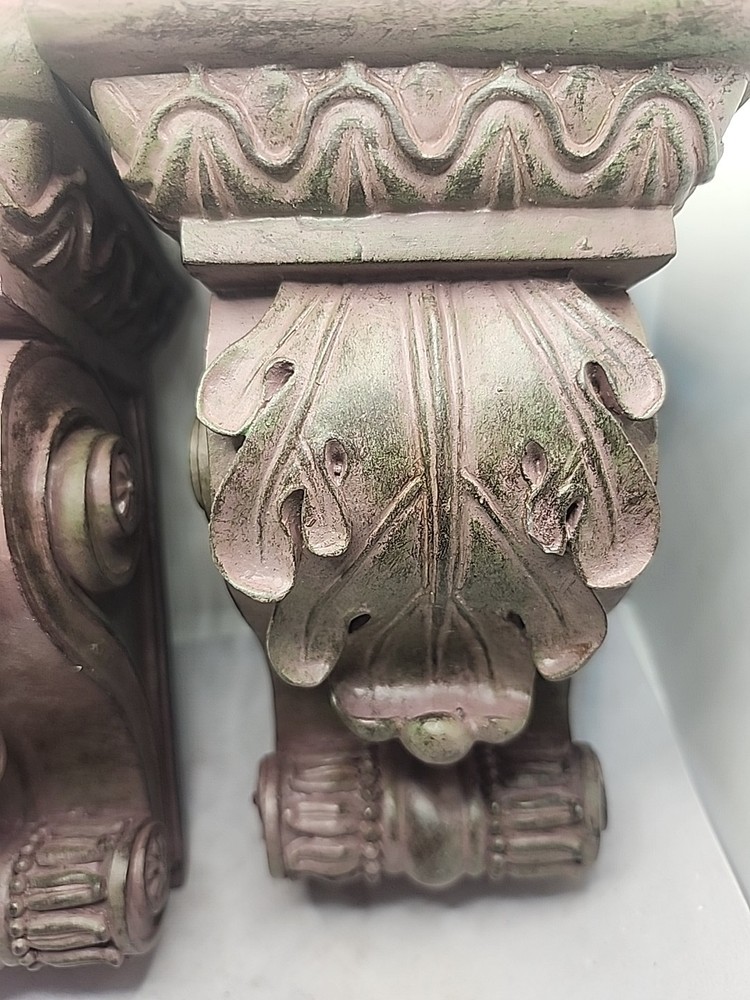 Pair Vintage Corbels Plaster Architectural Trims