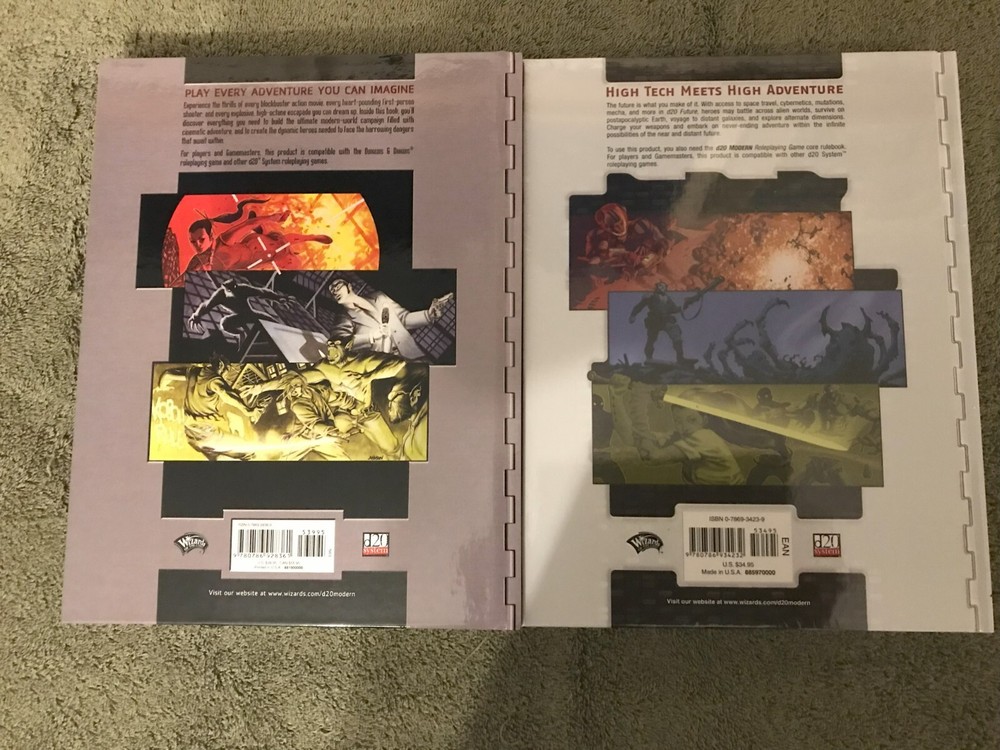 WoTC: D20 Future & D20 Modern in Mint Condition TSR D&D D20