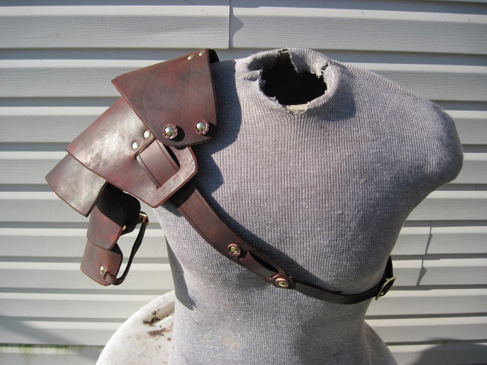 LEATHER ARMOR SENTINEL SHOULDER LARP COSPLAY