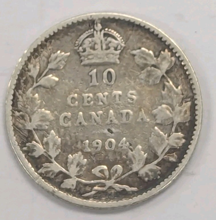 1904-Canada 10 Cent Coin-#T156