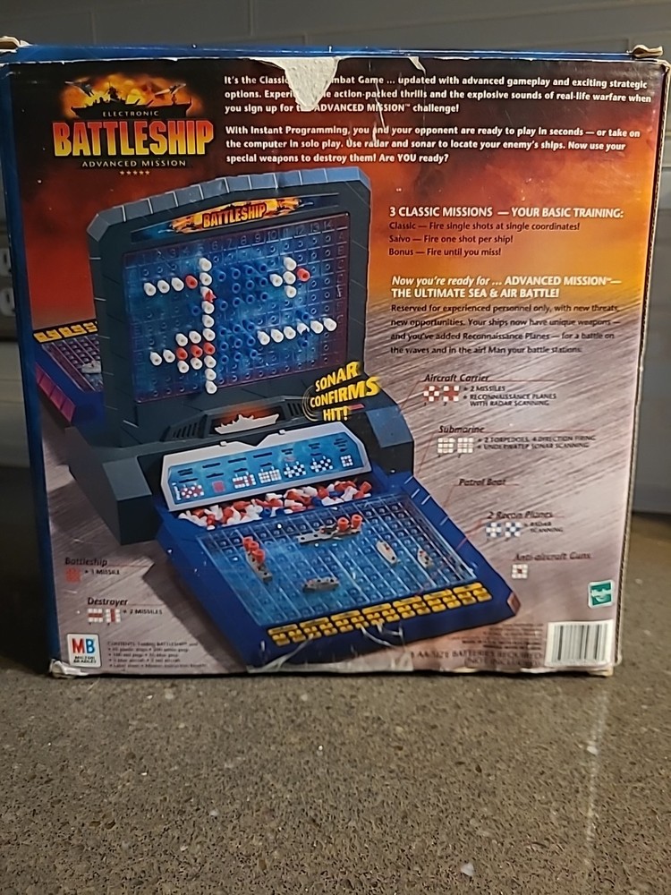 Electronic Battleship Advanced Mission Game 2000 w/ Planes Tested & COMPLETE!