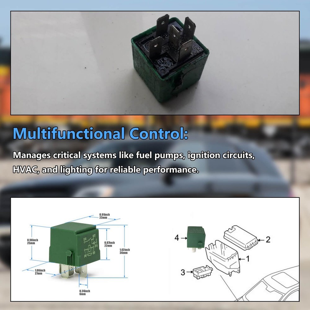 2PCS 5-Pin Multifunctional Control Relay, Compatible with Mercedes B200 E350