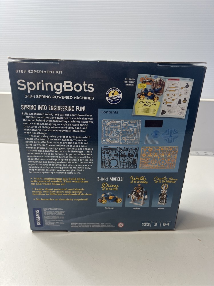 Thames & Kosmos SpringBots 3-in-1 Spring-Powered Machines [THK550038]