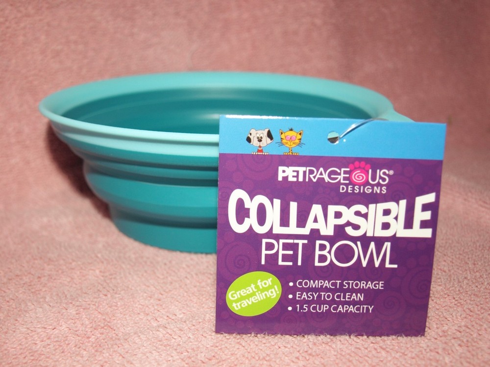 COLLAPSABLE PET BOWL 1 1/2 CUP CAPACITY, 3 PACK