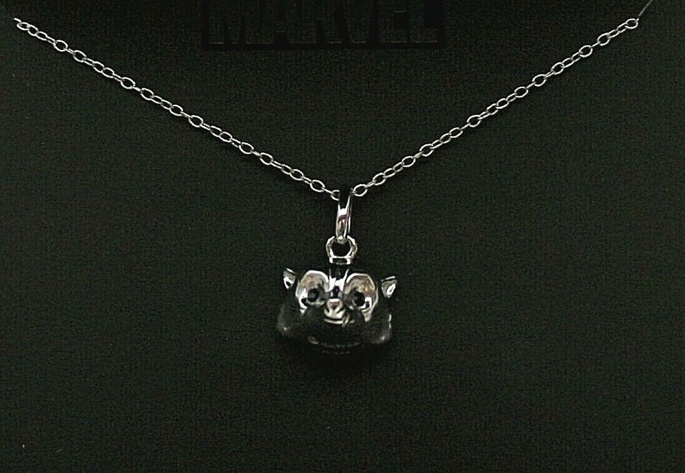 Marvel Comics Rocket Racoon .925 Silver Necklace Pendant New NOS Box GOTG