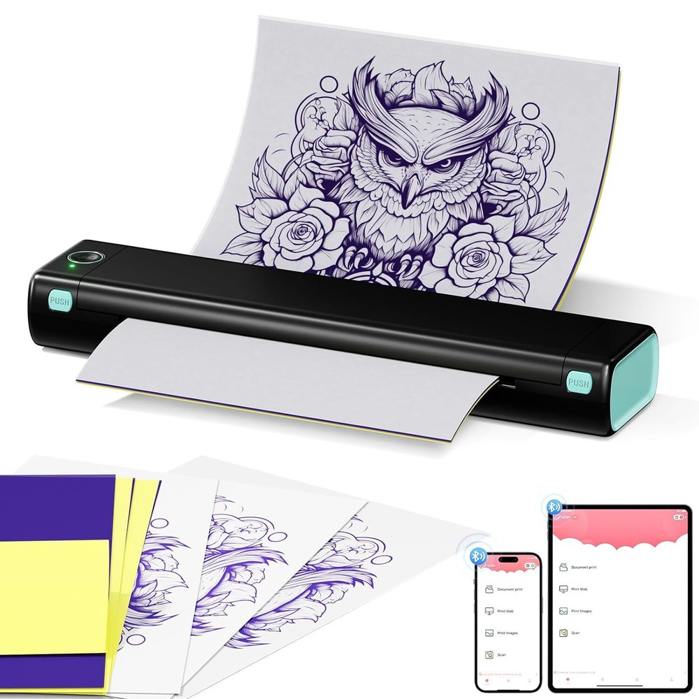Phomemo M08F Tattoo Transfer Copier Printer Thermal Stencil Printer Paper Makers