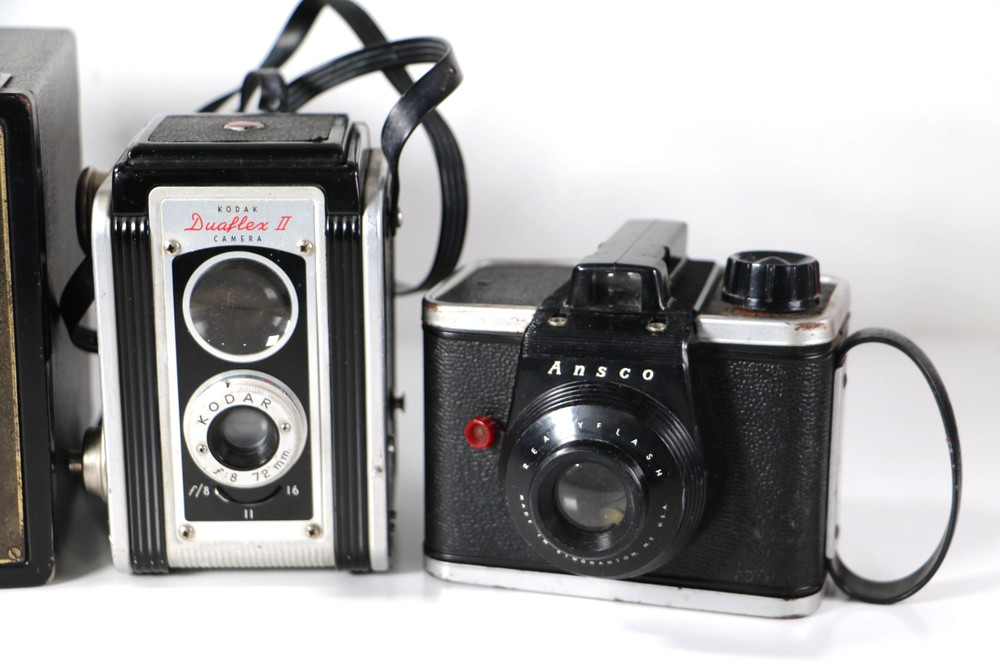Vintage still camera lot - Retro, old - Kodak, Ansco - Untested