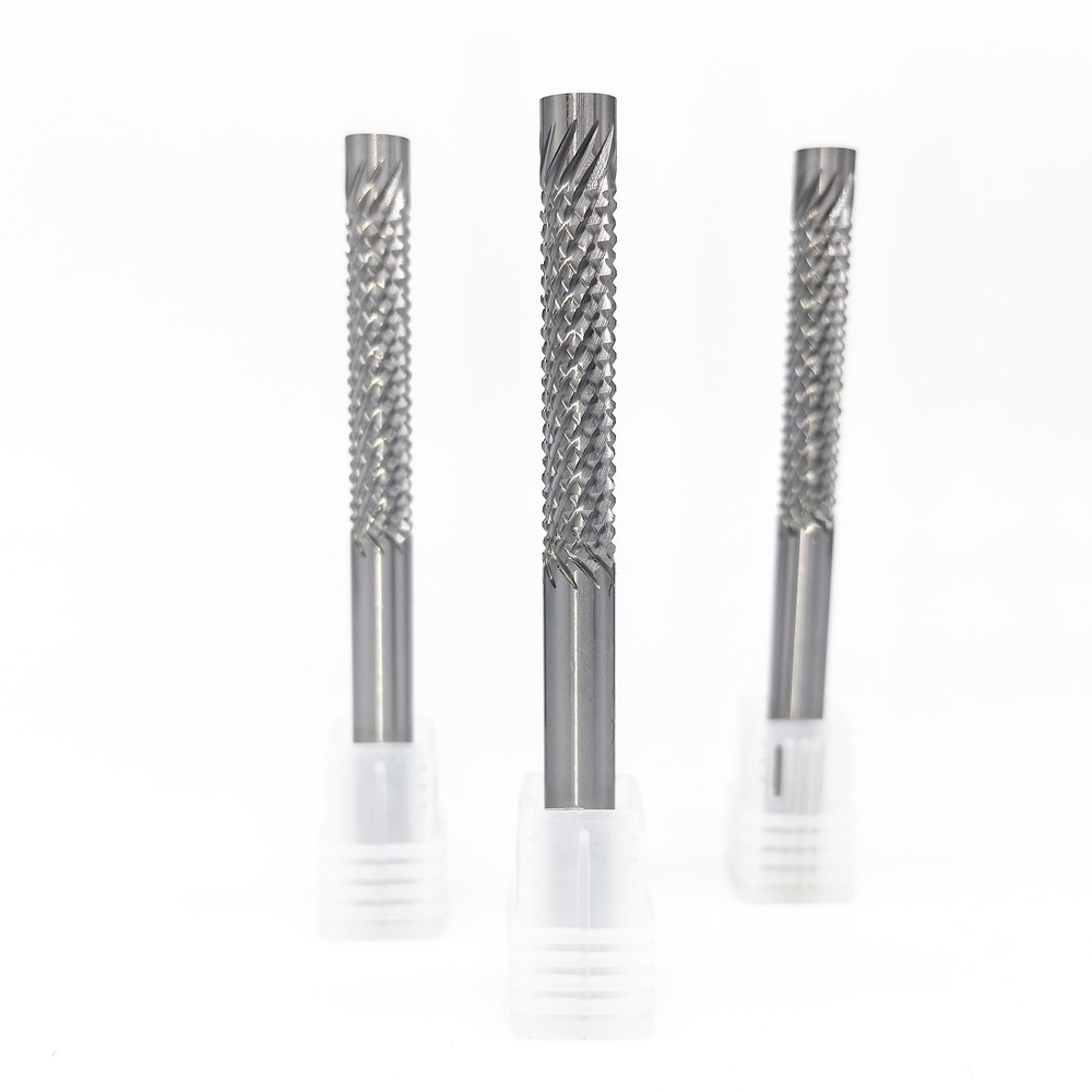 5pcs Solid Carbide Piloted Die Trimmer 1/4" Shank CNC Chamfer Deburring Tool