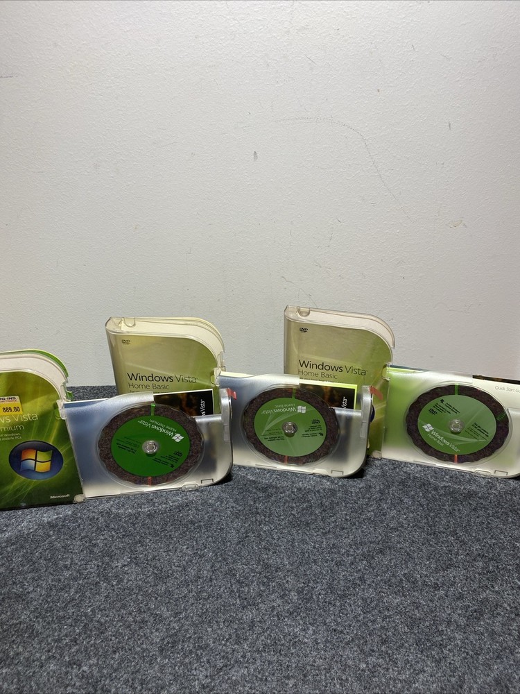 Microsoft Windows Vista Home Premium & Basic Software W/ Case&DVD Y01