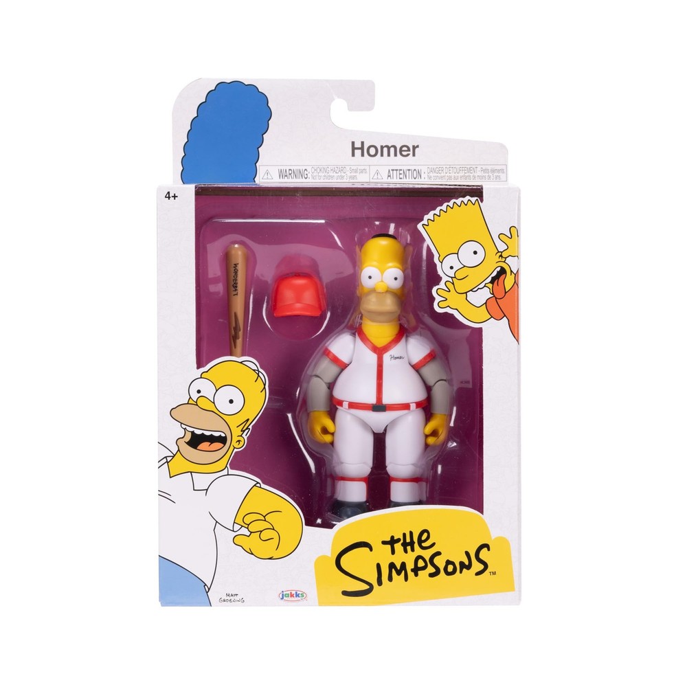 The Simpsons 5" Action Figure Baseball Homer with 5 polegadas,