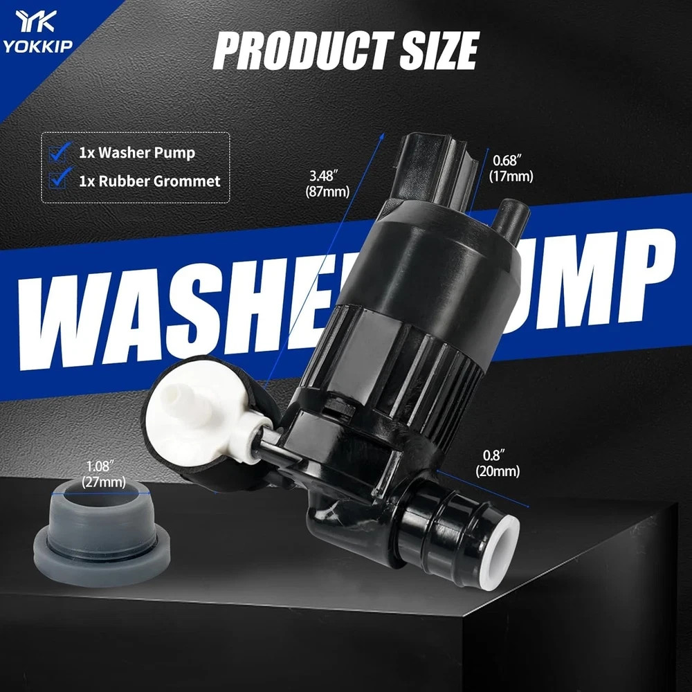 Windshield Washer Pump - Replacement for Ford Explorer, Edge, Fiesta, Flex,