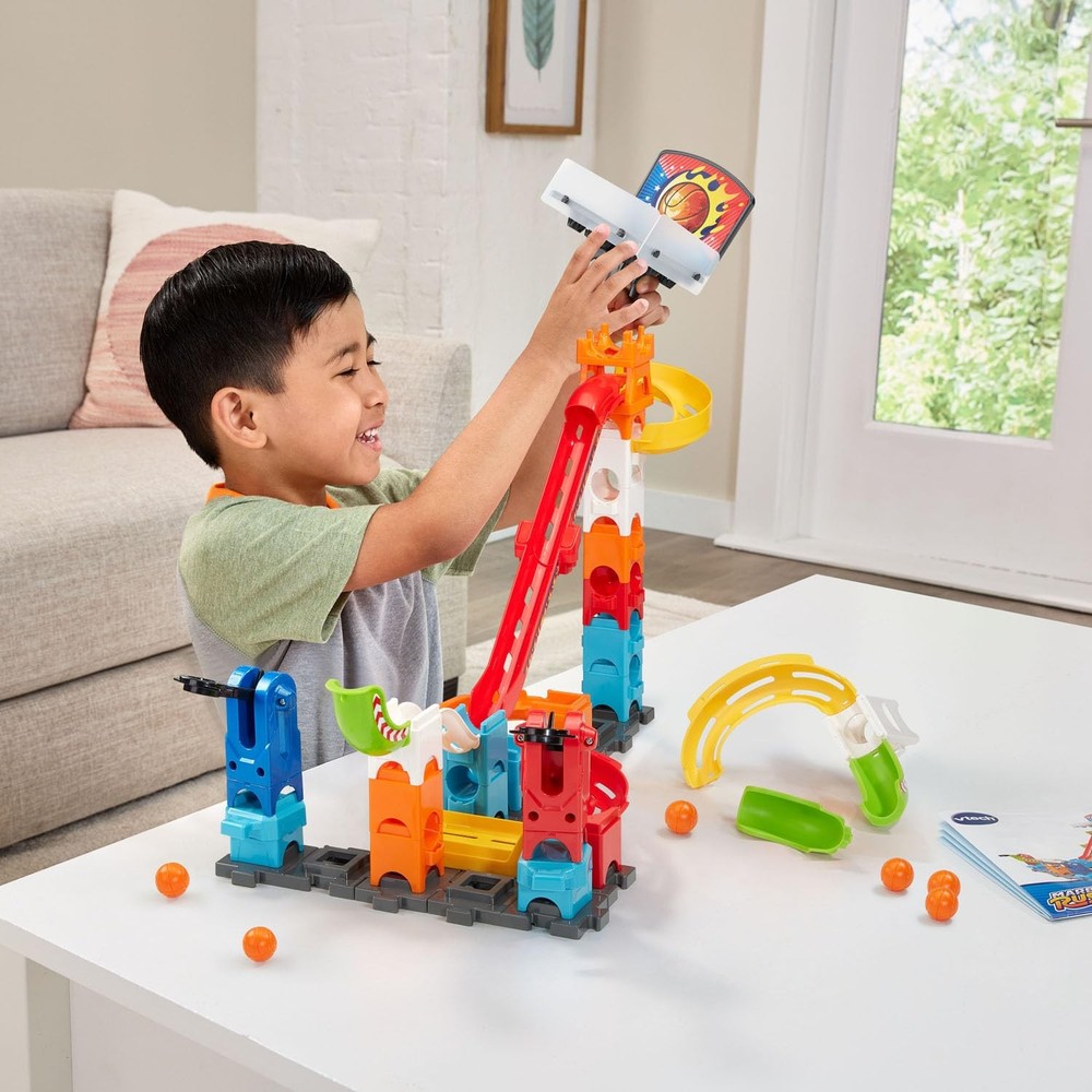 VTech Marble Rush 3-Point Launch Set with 22" x 11.4" x 18.3", Multicolor
