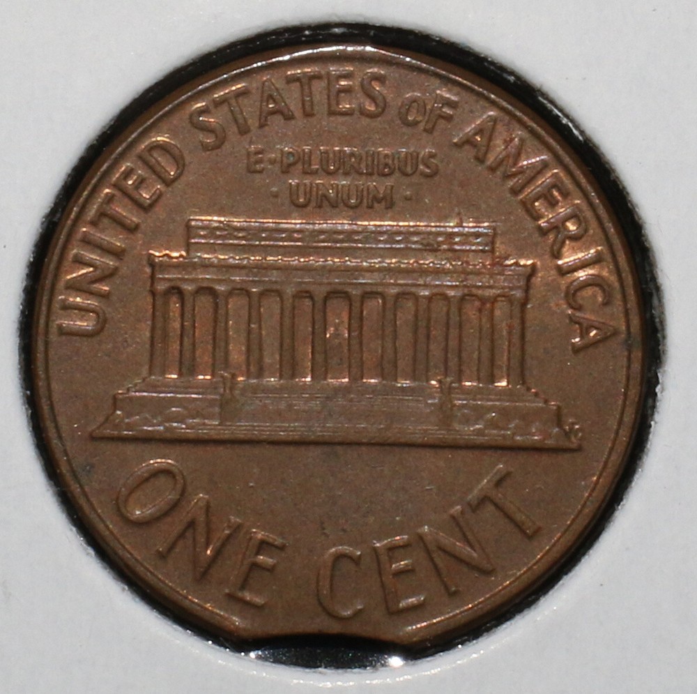 1963-D Lincoln Cent Clipping Error - 09381