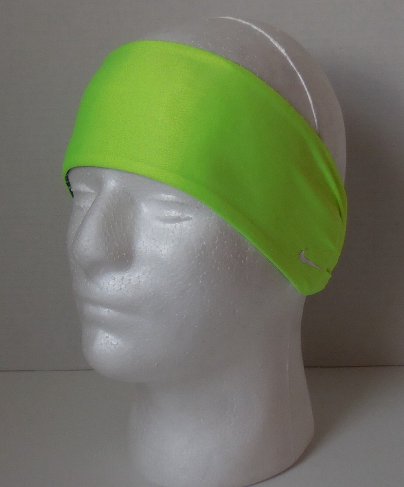 Nike Printed Dri-Fit Reversible Headband Volt/Mica Blue/White