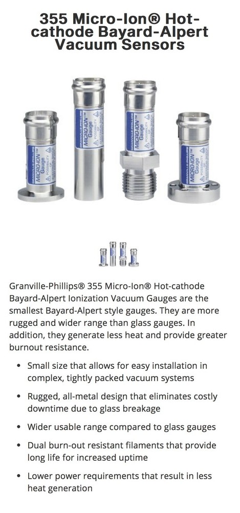 Granville-Phillips® 355 Micro-lon® Hot-cathode lonization Vacuum Gauge