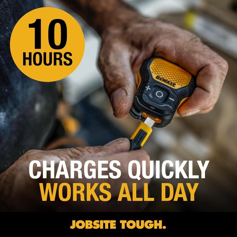 Wearable Bluetooth Speaker (Updated Version), Clip-On Wireless Jobsite Pro