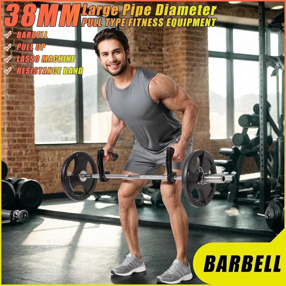 Neutral Grip Handles Pull Up Bar Pull Up Handles W/ Ergonomic Portable Hooks