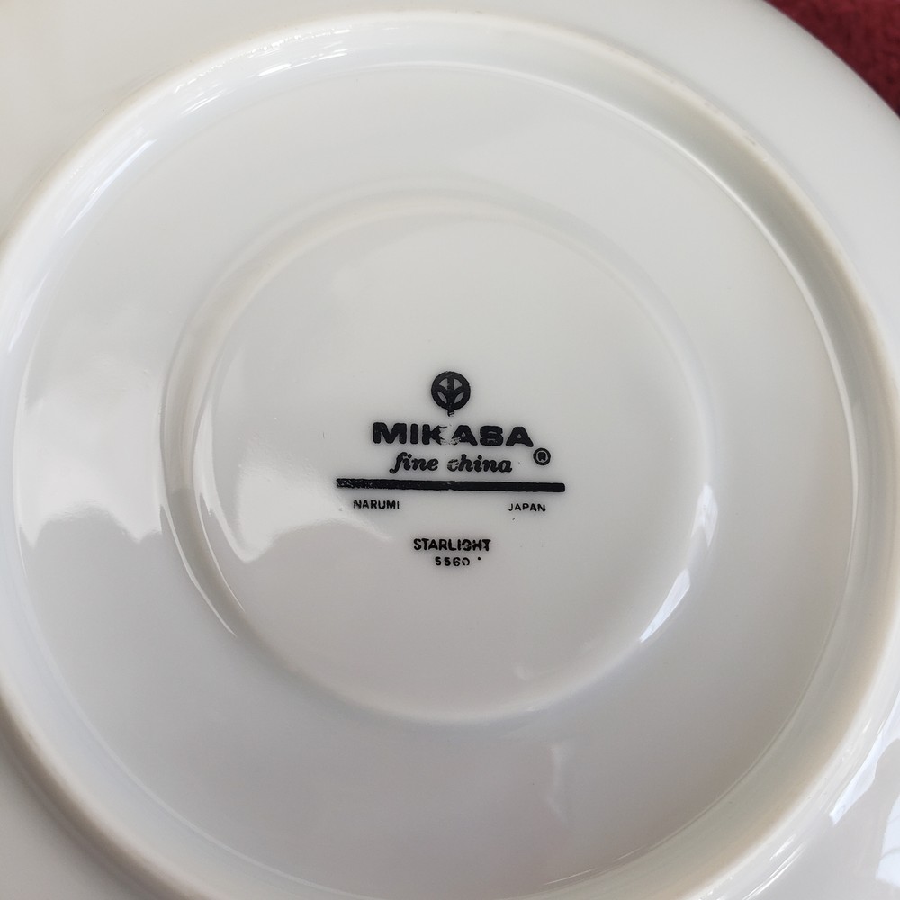 Mikasa Starlight 5560 Fine China Dinnerware Set White Black Gray