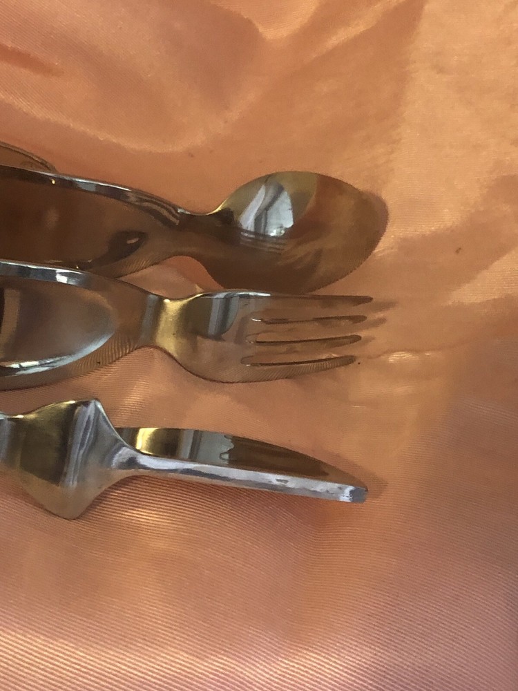 Curvware Knife Fork Spoon Silverware 18/10 Stainless Italy