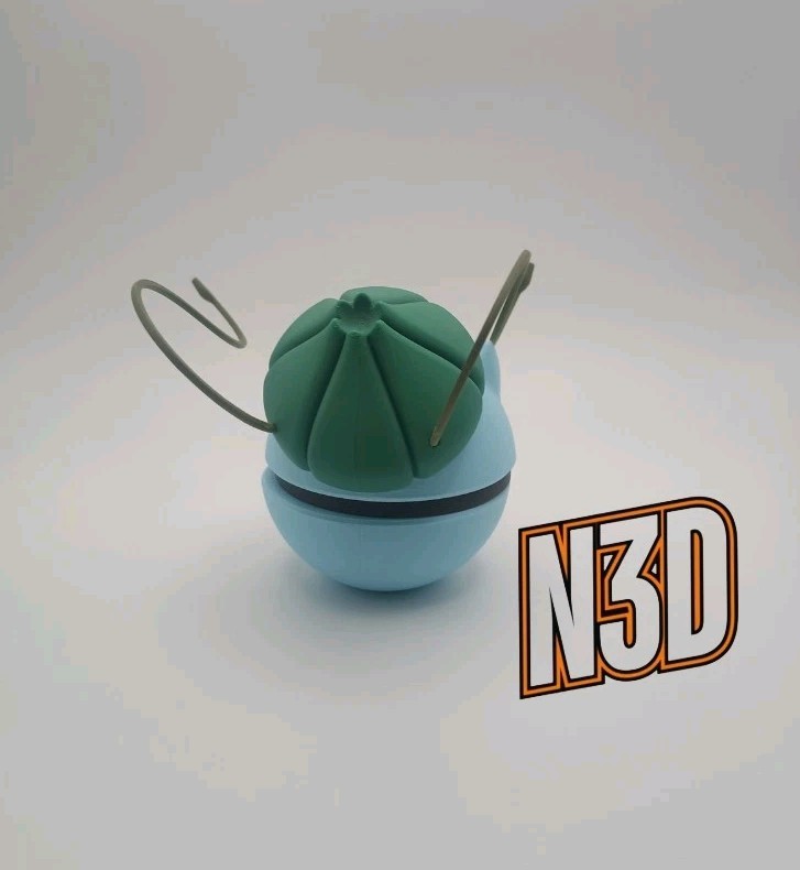 Pokemon Bulbasaur 3D Pokeball Display Fan Made
