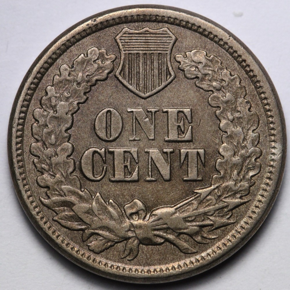 1863 Indian Head Cent Penny AU E149 YSLL