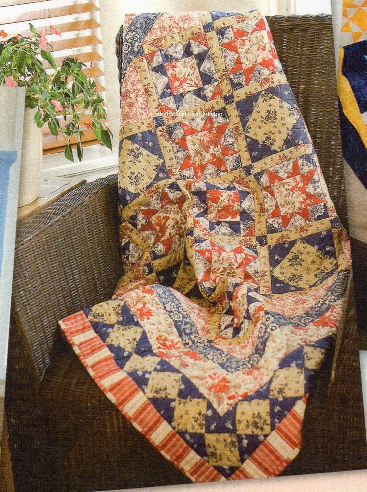 Fleur Rouge Quilt Pattern Pieced JH