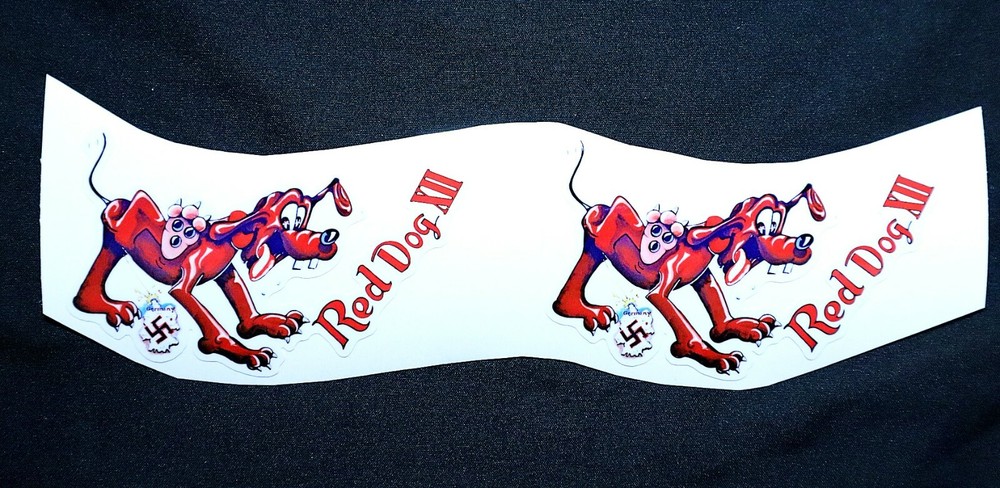Red Dog Nose Art Graphics Decals RC Plane Airplane
