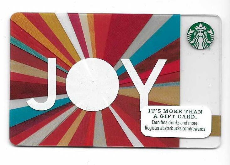 2015 Starbucks Card ~ Christmas JOY, Kaleidascope