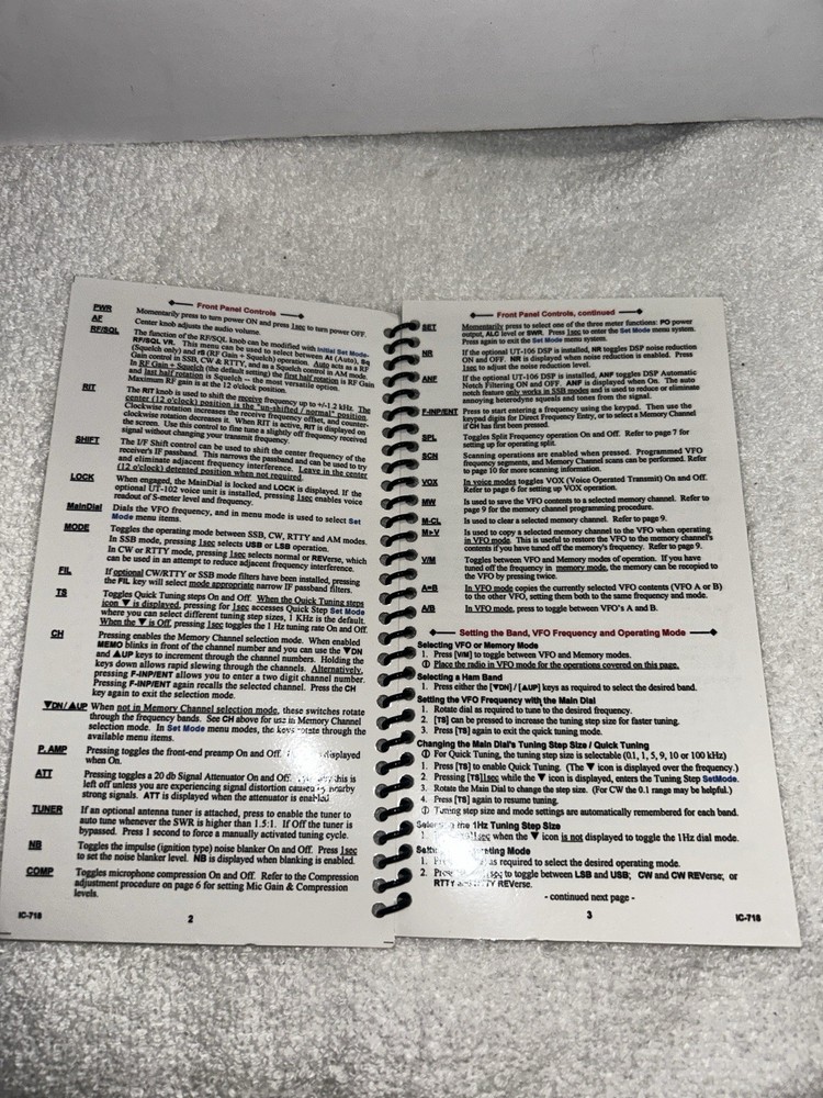 nifty manual icom 718