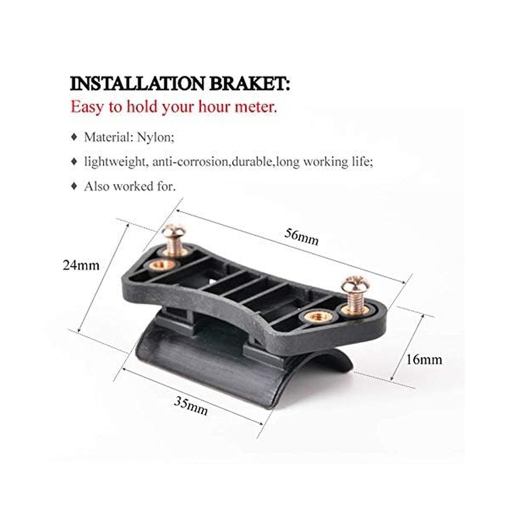 Runleader Universal Hour Meter Nylon Mounting Bracket Used for Hour Meter,Vib...