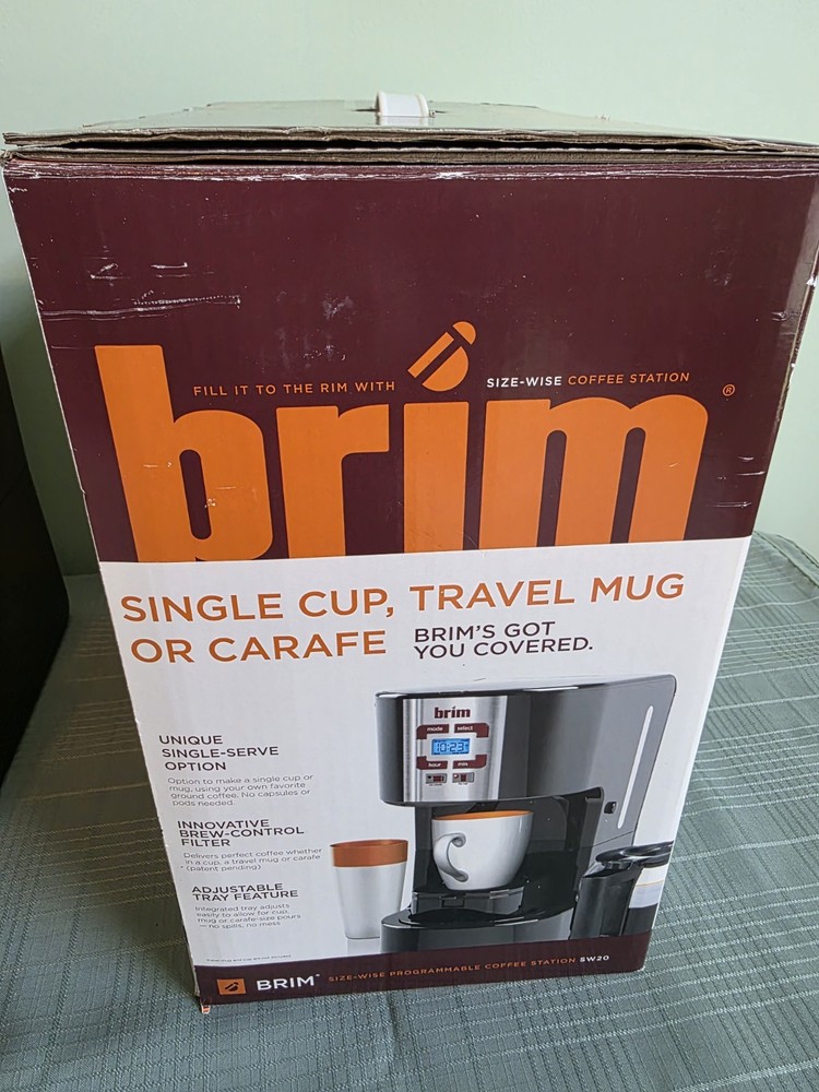 Brim SW20 Size-Wise Programmable Filter Coffee Machine 12 Cup Black/Silver