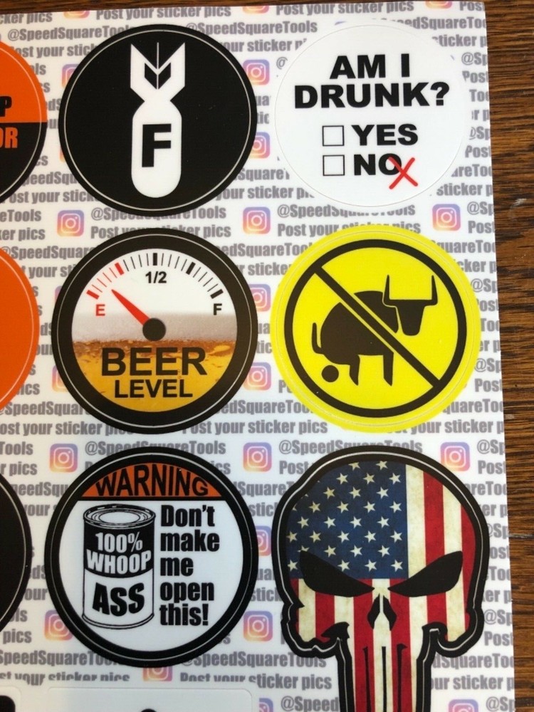 Hard Hat Stickers | 20 Pack | Tools, Construction, Union, Helmet, Hilarious, fun