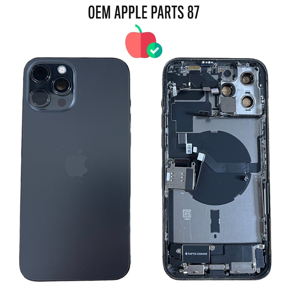 iPhone 12 Pro Max Housing Back Replacement Graphite With Small Parts Grade AB