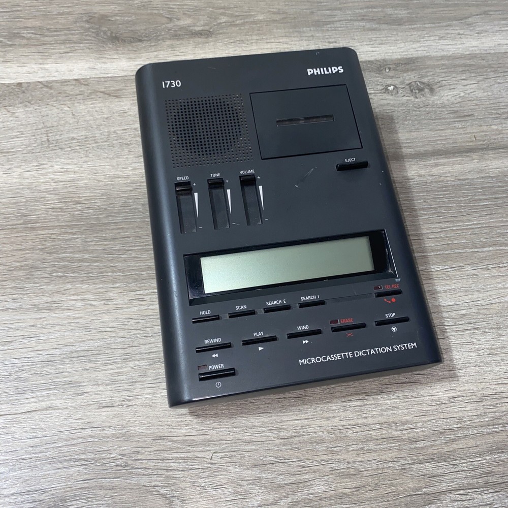 PHILIPS LFH-1730 Microcassette Dictation / Transcription System Untested Rare