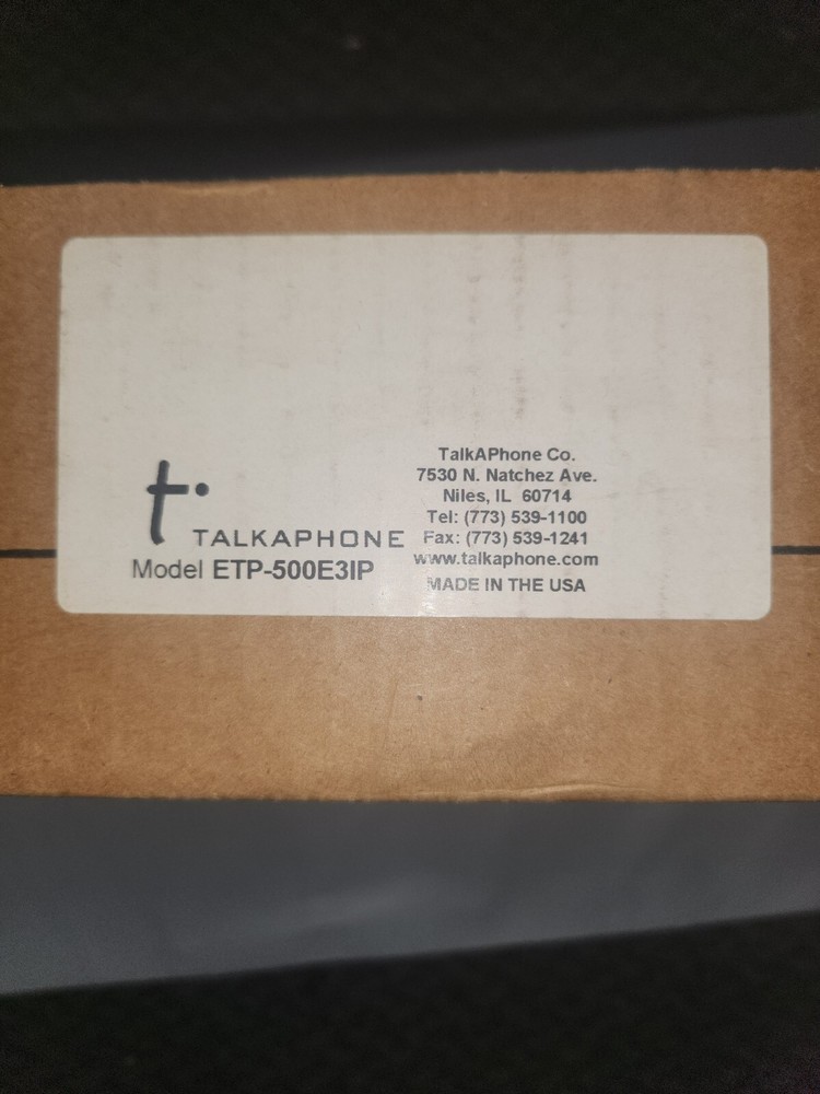 TalkAphone ETP-500E3IP Analog Emergency /Information Phone Audio Paging Statio