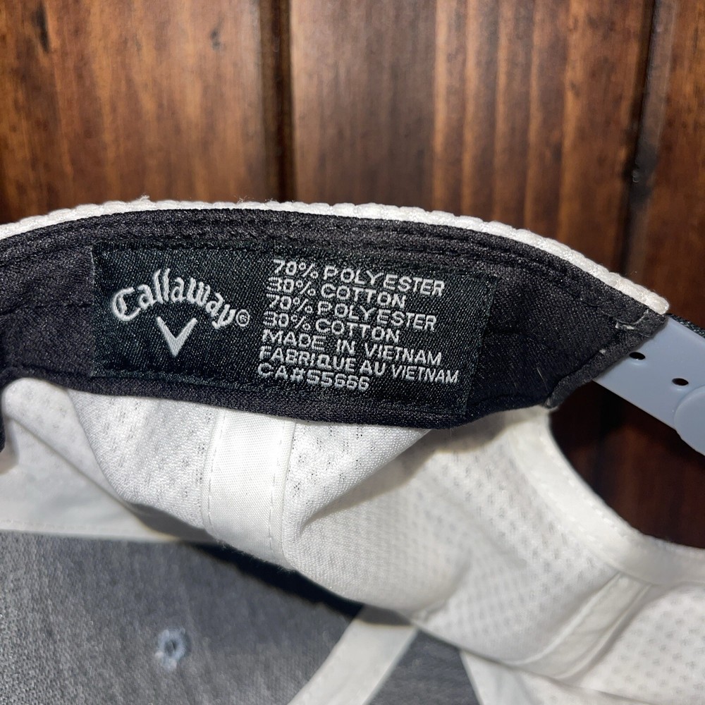 Gray And White Callaway Golf Hat Distressed