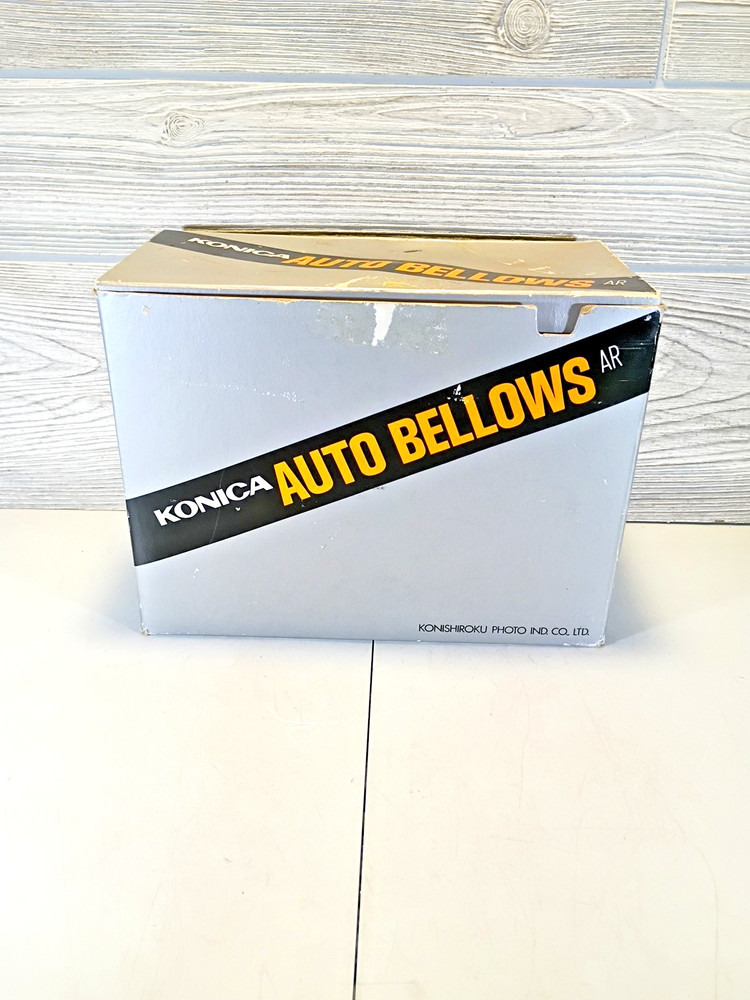 KONICA AUTO MACRO BELLOWS AR W/BOX AND MANUAL GOOD