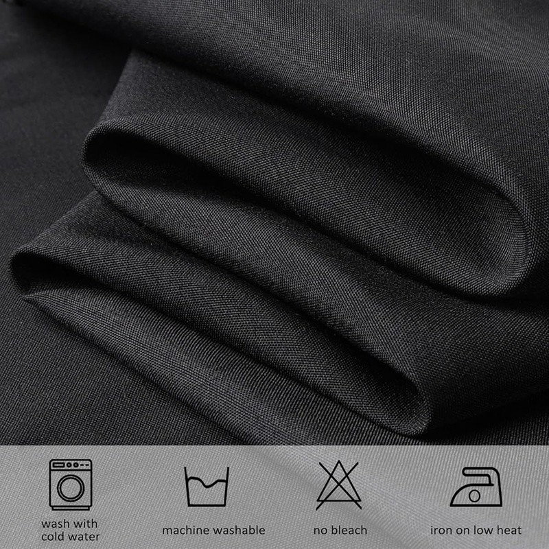 Black Tablecloths 8 Pack Rectangular Polyester Seamless Reusable Events Dining