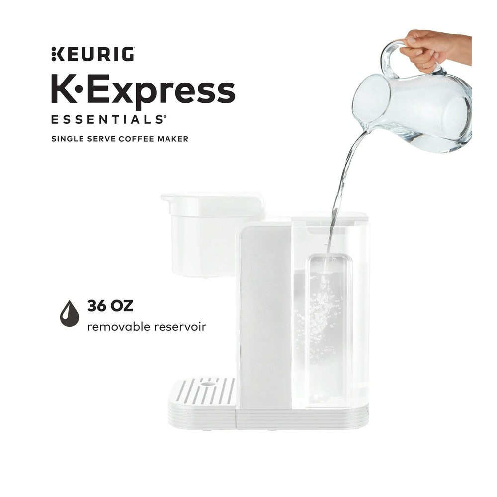 Keurig K-Express Essentials Single-Serve K-Cup Pod Coffee Maker (Cloud White)
