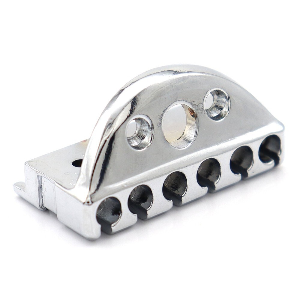 6 Strings Metal 42mm Headless Electric Guitar String Nut with Screw Silver
