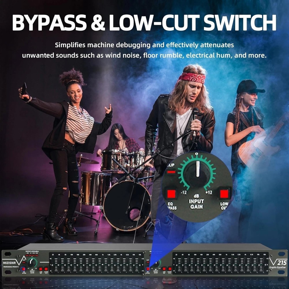 Professional DJ Stereo Graphic Equalizer, 15-Band EQ-