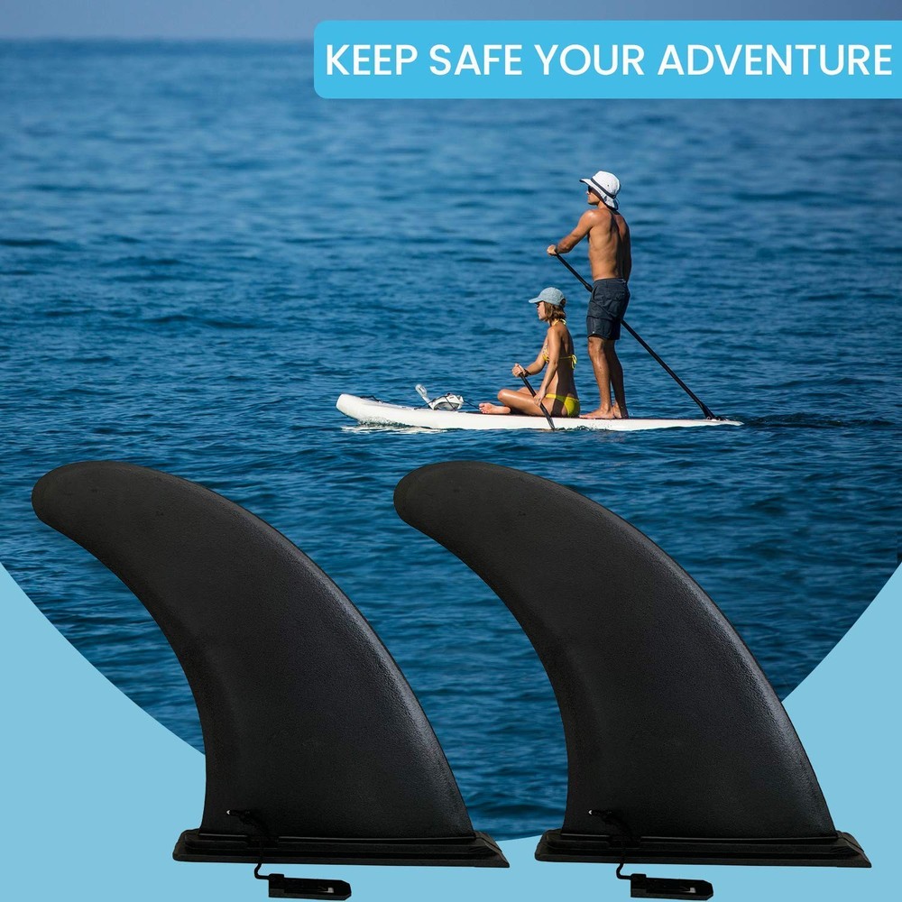 9" Sup Fin Replacement - Stand Up 7 inches (width) x 9 (depth), Black